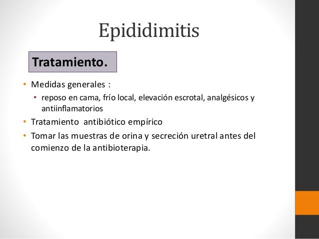 epididimitis tratamiento antibiotico